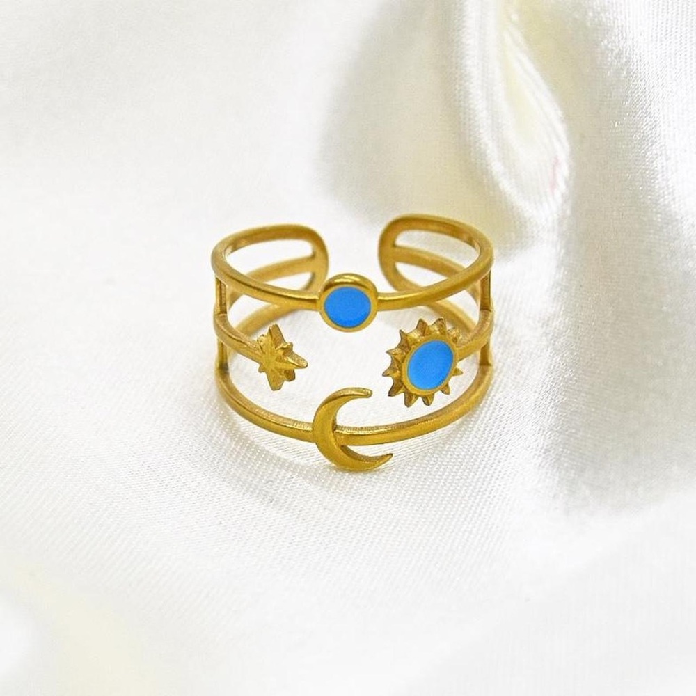 Celestial Gold Open Cuff Ring